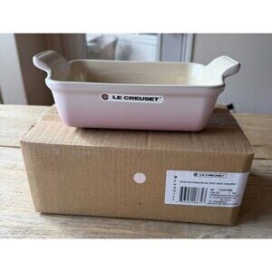 Le Creuset Stoneware Heritage Rectangular Dish 19 cm 1.1 qt. Shell Pink NEW